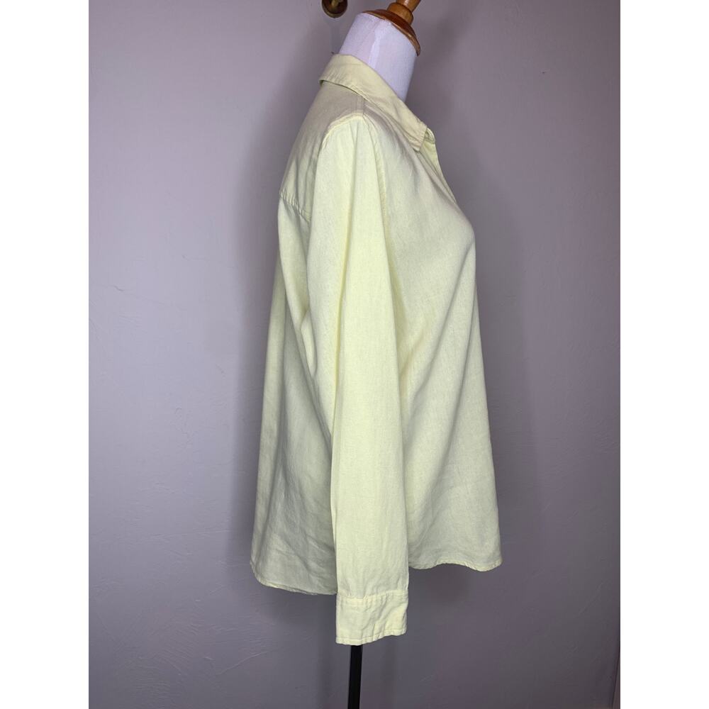 Universal Threads Yellow Linen Blend Button Up Sh… - image 4